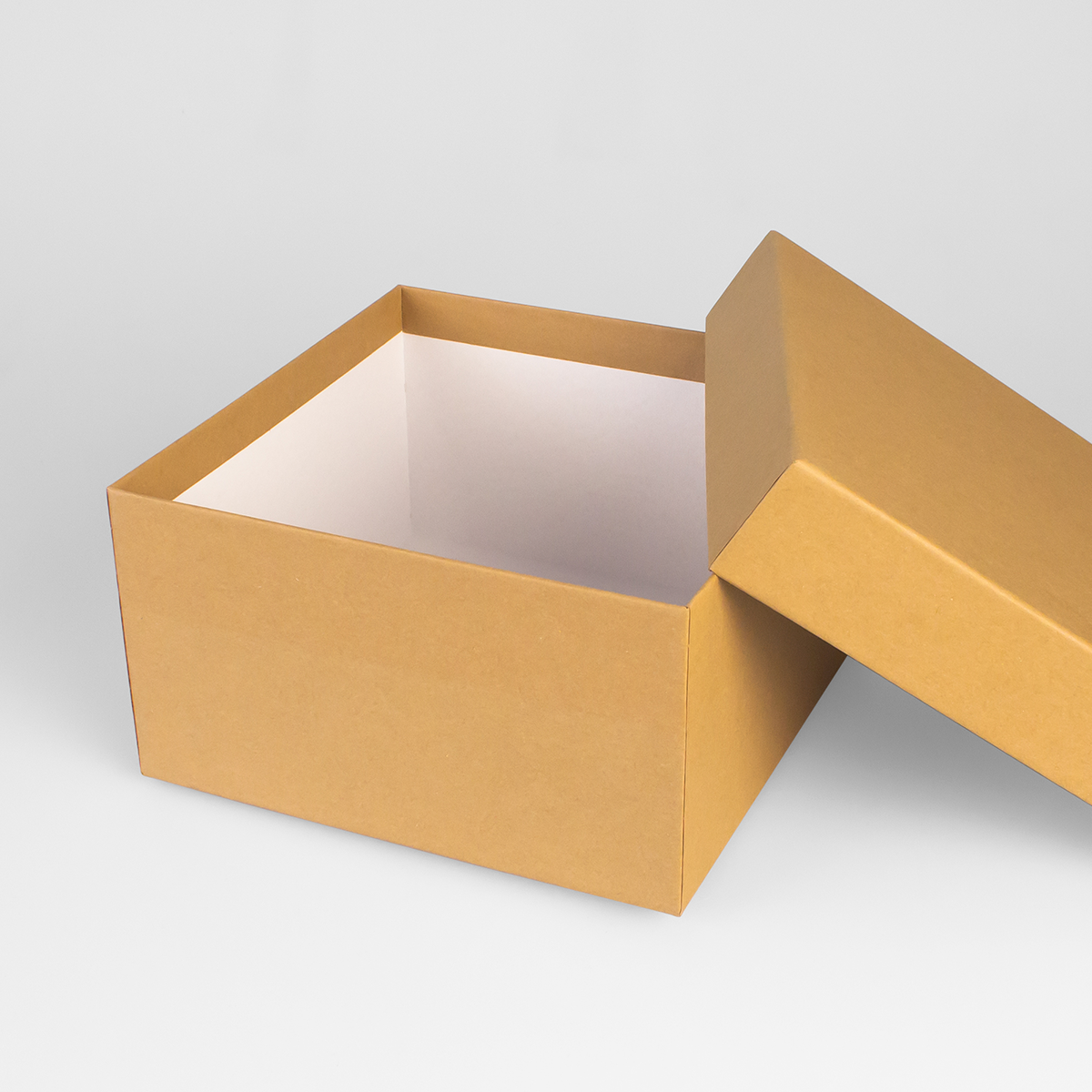 Подарочная коробка крышка-дно, 19 x 19 x 10,5 см. "Крафт", коричневый