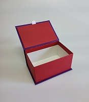 Коробка-книжка для хранения, 18.6 x 12.8 x 9.6 см.  "Мандалы", фиолетовый, красный
