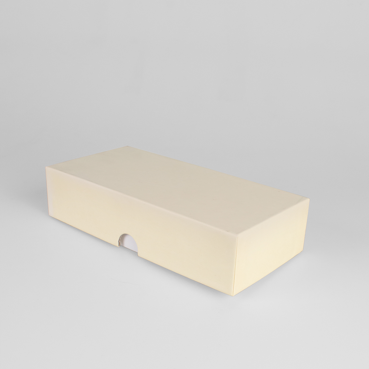 Подарочная коробка крышка-дно, 21.5 x 10.5 x 5 см. "Радуга", бежевый, белый