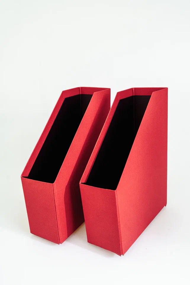 Набор сборных вертикальных накопителей с архивной рамкой "Классик", красный, 2шт