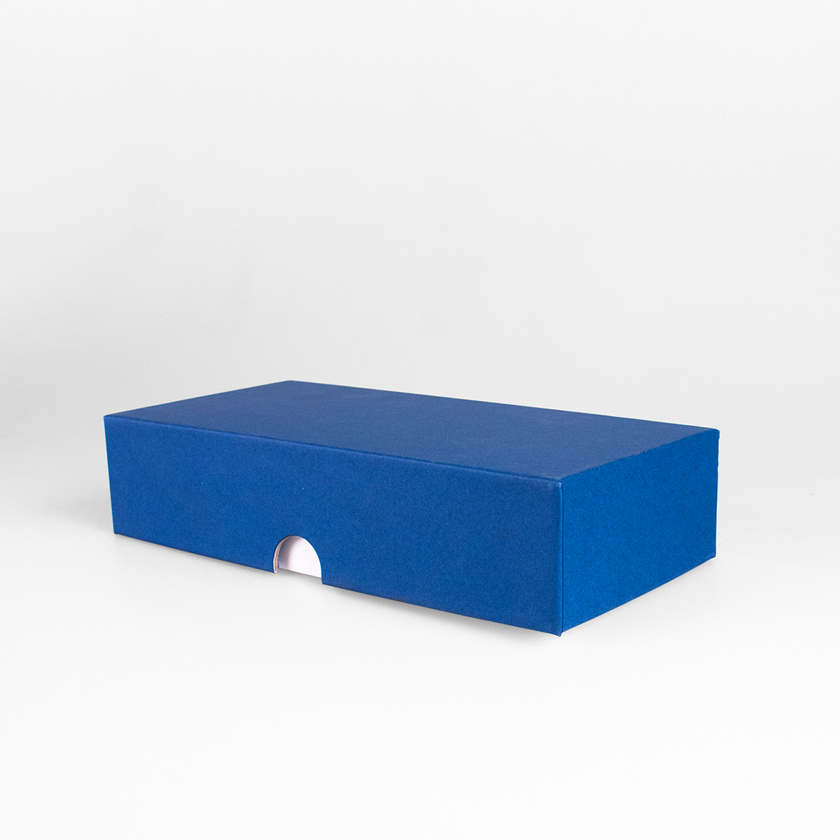 Подарочная коробка крышка-дно, 21.5 x 10.5 x 5 см. "Радуга", синий, белый