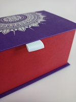 Коробка-книжка для хранения, 18.6 x 12.8 x 9.6 см.  "Мандалы", фиолетовый, красный