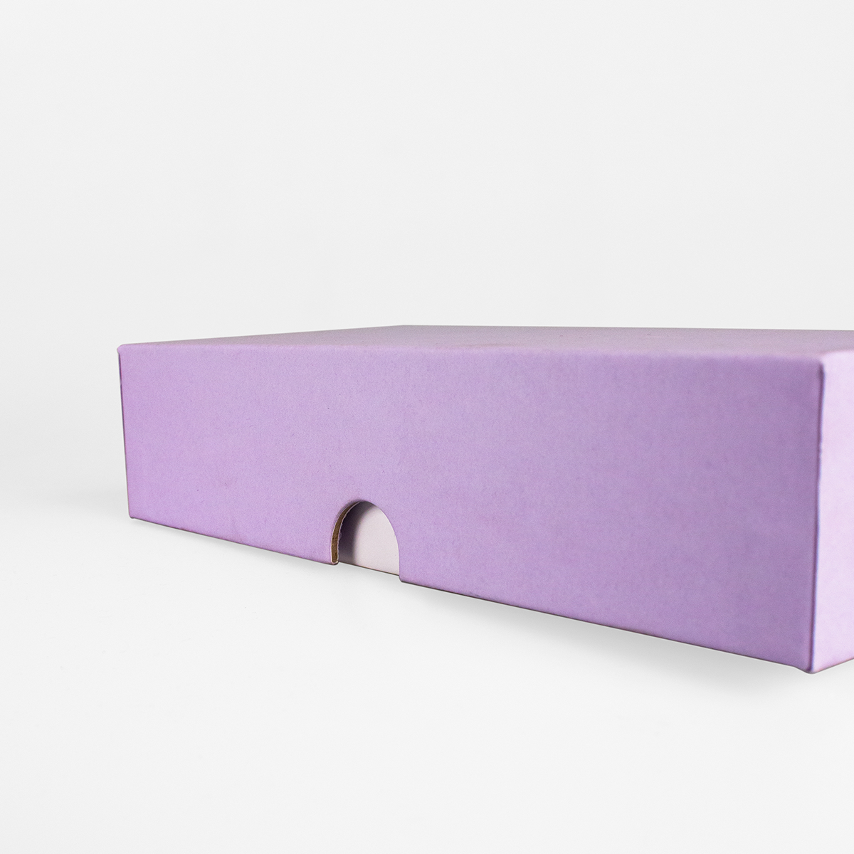 Подарочная коробка крышка-дно, 21.5 x 10.5 x 5 см. "Радуга", лиловый, белый