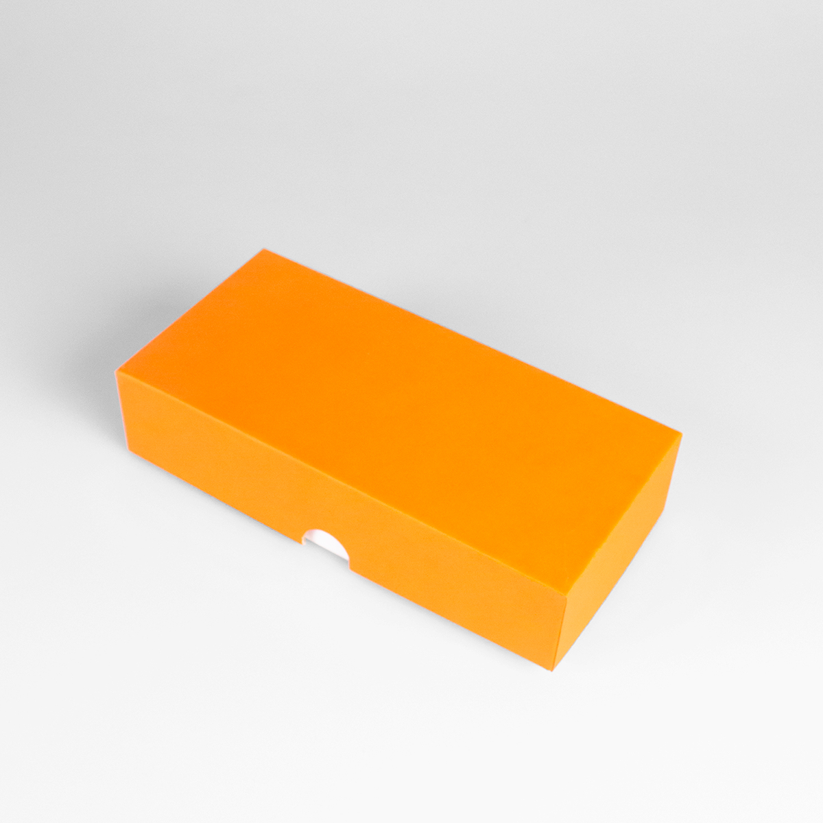 Подарочная коробка крышка-дно, 21.5 x 10.5 x 5 см. "Радуга", оранжевый, белый