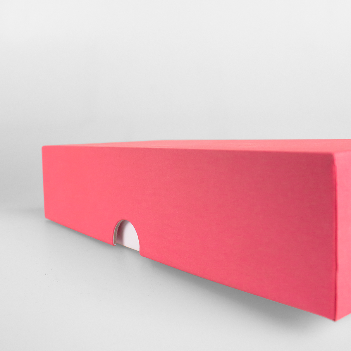 Подарочная коробка крышка-дно, 21.5 x 10.5 x 5 см. "Радуга", розовый, белый