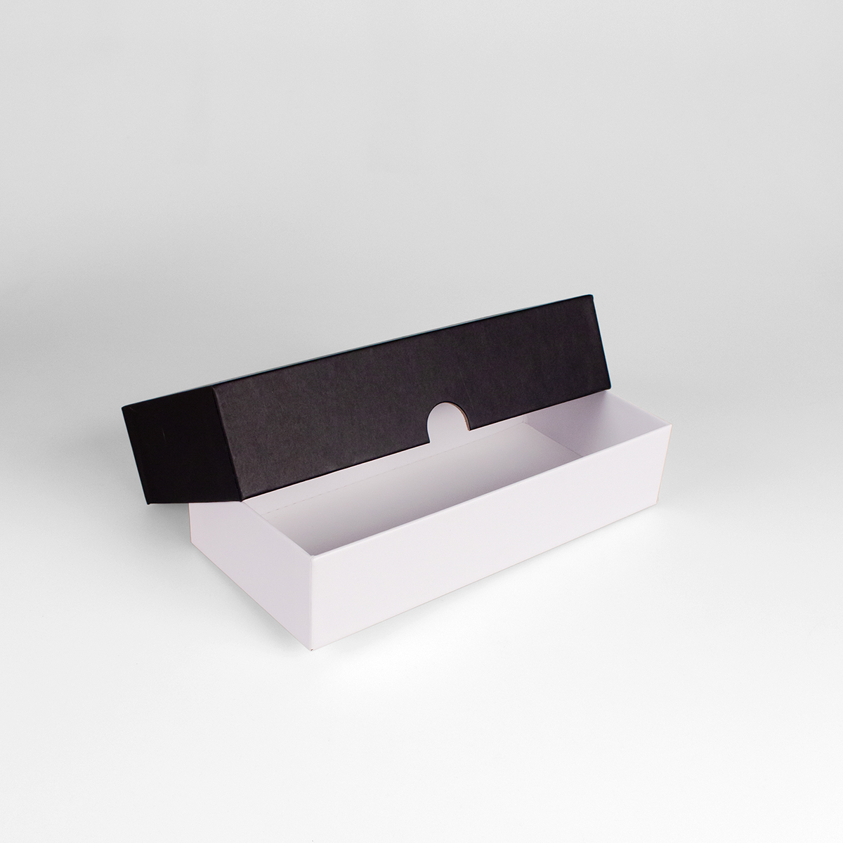 Подарочная коробка крышка-дно, 21.5 x 10.5 x 5 см. "Радуга", черный, белый