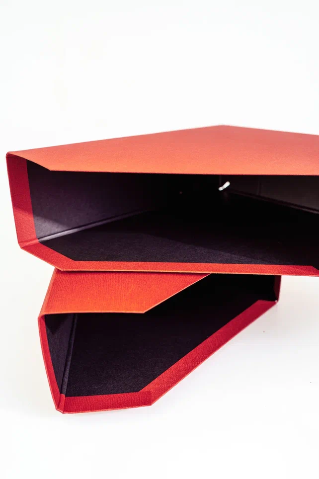 Набор сборных вертикальных накопителей с архивной рамкой "Классик", красный, 2шт