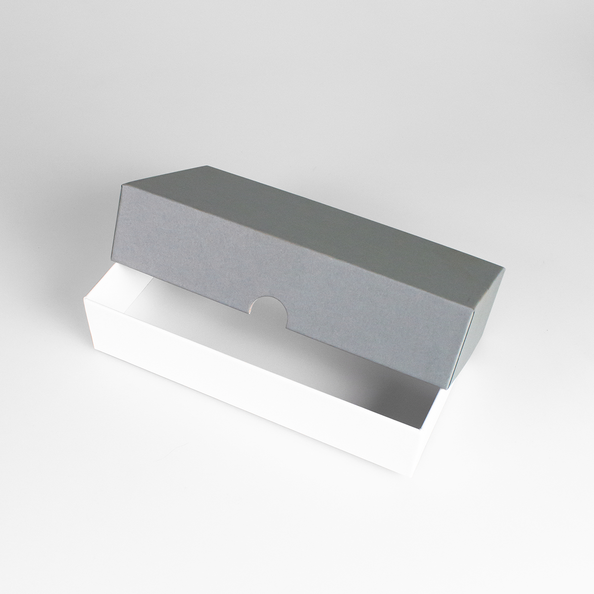 Подарочная коробка крышка-дно, 21.5 x 10.5 x 5 см. "Радуга", серый, белый