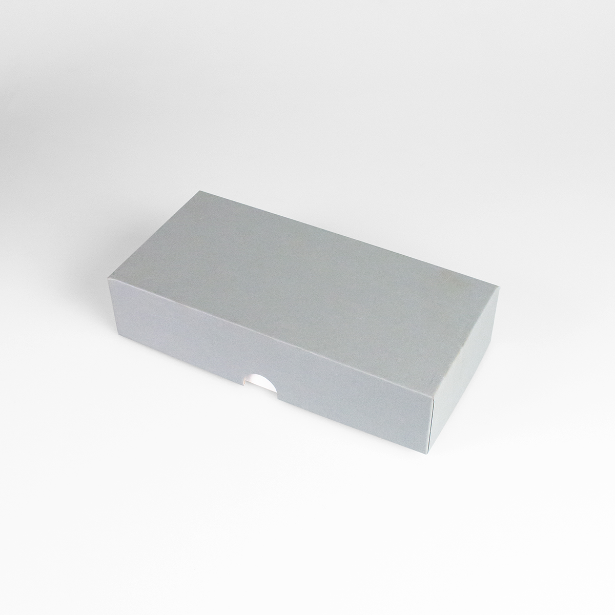 Подарочная коробка крышка-дно, 21.5 x 10.5 x 5 см. "Радуга", серый, белый