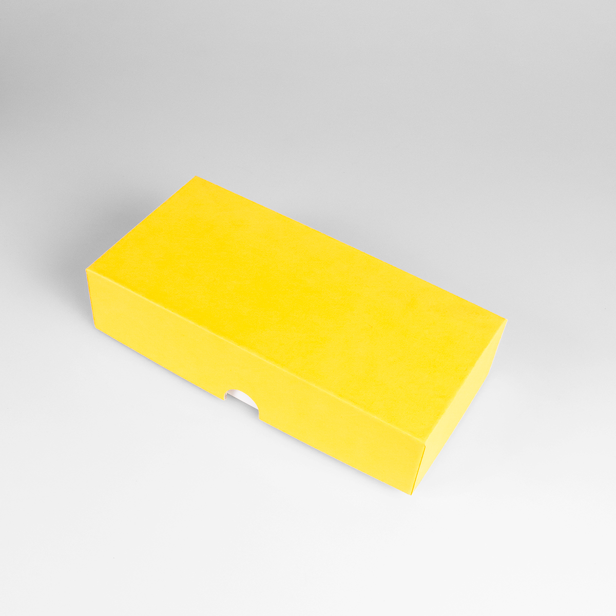 Подарочная коробка крышка-дно, 21.5 x 10.5 x 5 см. "Радуга", желтый, белый