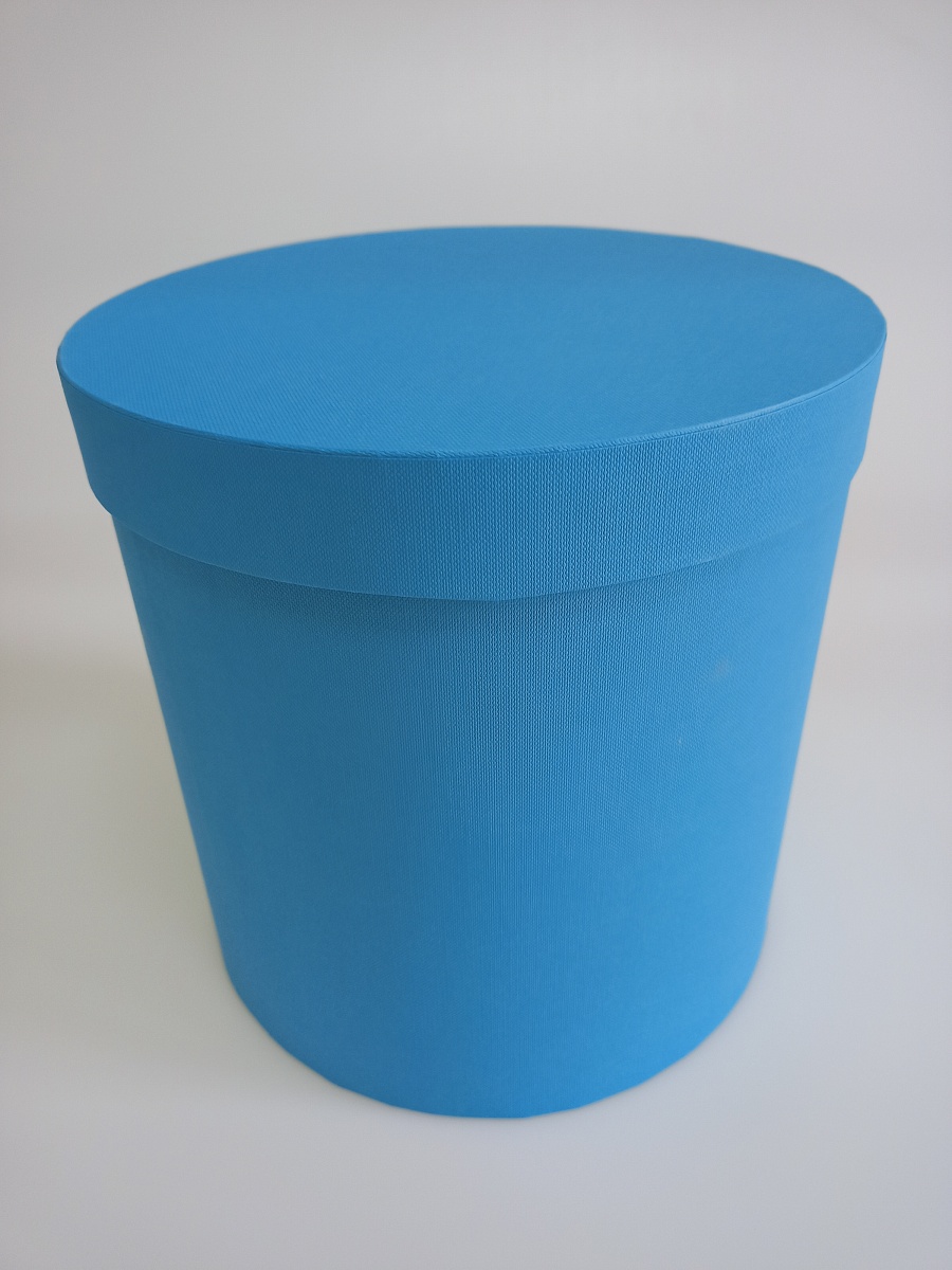 Набор круглых подарочных коробок 3 в 1, 14 х 18 - 18 х 20 см. "Радуга", голубой