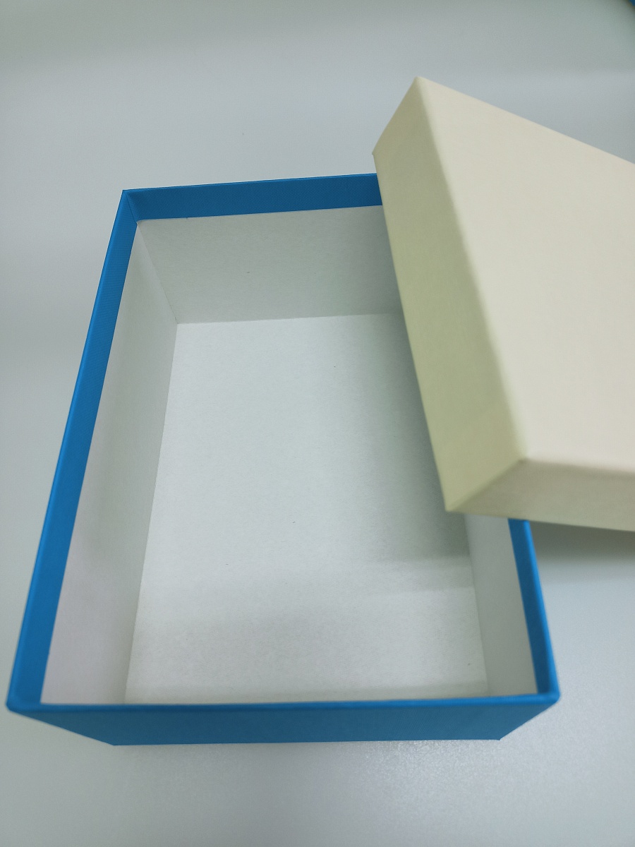 Набор прямоугольных подарочных коробок 10 в 1, 12.9 x 7.4 x 4.5 - 31.4 x 20.9 x 13.5 см. "Радуга", бежевый, голубой