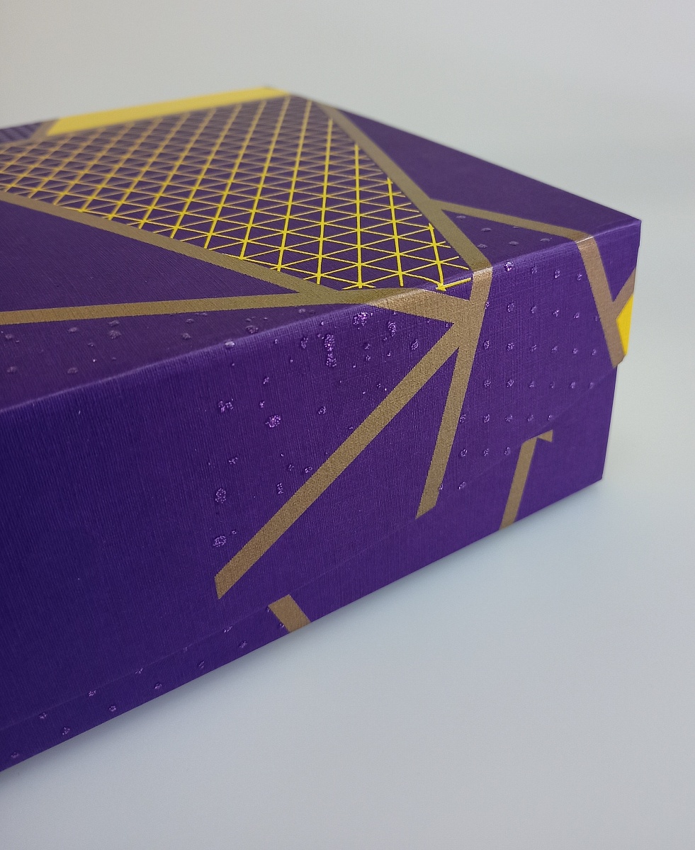 Подарочная коробка-трансформер,  27 x 19.5 x 7.5 см.  "Эйфория", фиолетовый